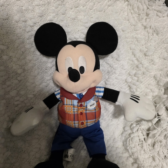 Disney Mickey Mouse Plush Toy - Black, White, Red, Blue, Orange - Picture 3 of 7